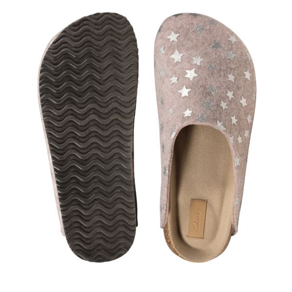 Clarks Womens Fireside Home Slippers Mauve | CA-2187465